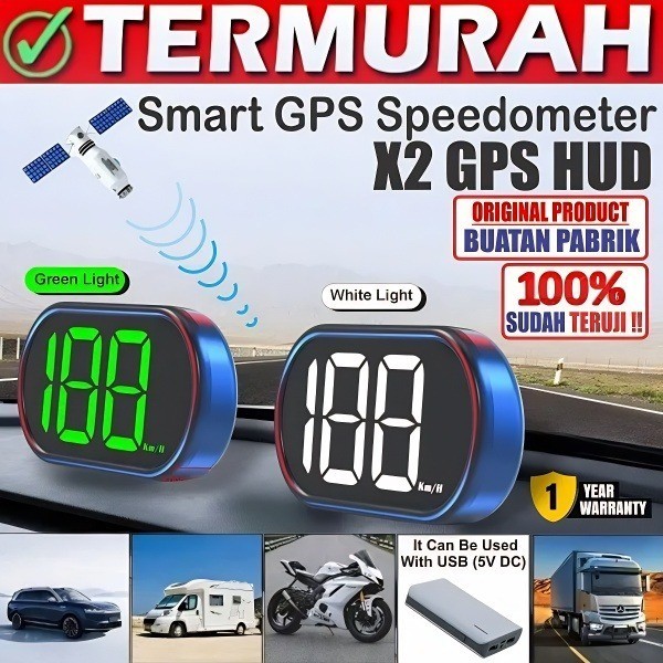 Speedometer Mobil Digital Speedometer GPS Digital KM/H dengan Tampilan Huruf Besar LED untuk Mobil T