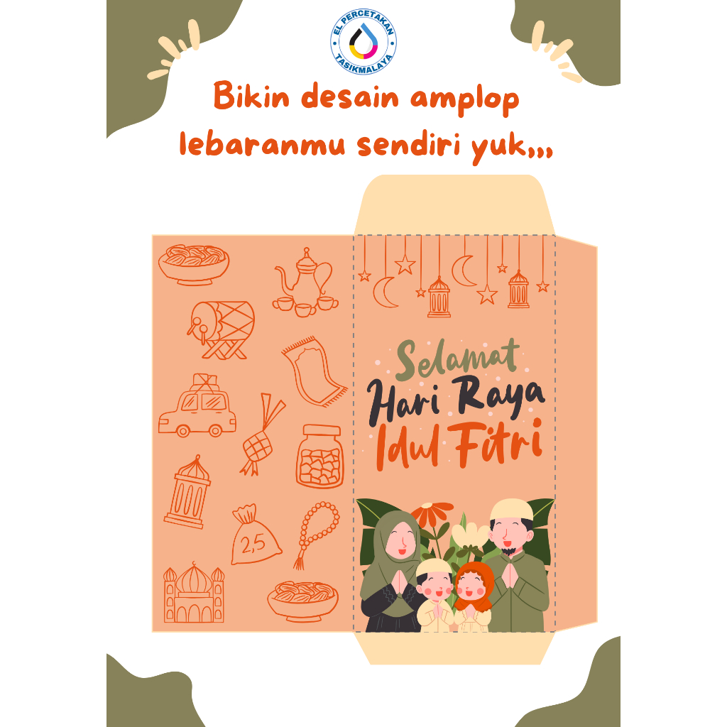 

Bikin Amplop Lebaran 2025 desain sendiri Ukuran 7cm x 10cm