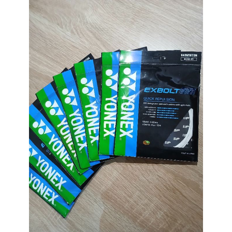 Pasang Senar Raket Badminton / Bulutangkis Yonex Exbolt 65 Original Japan Mesin Digital