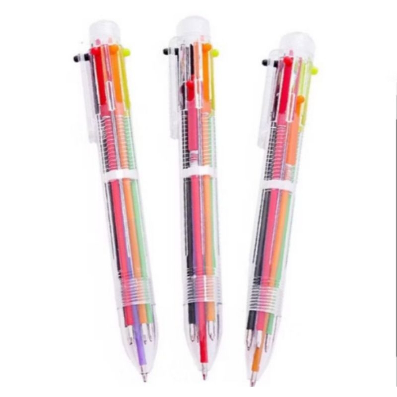 

Pulpen 6 Warna Transparant