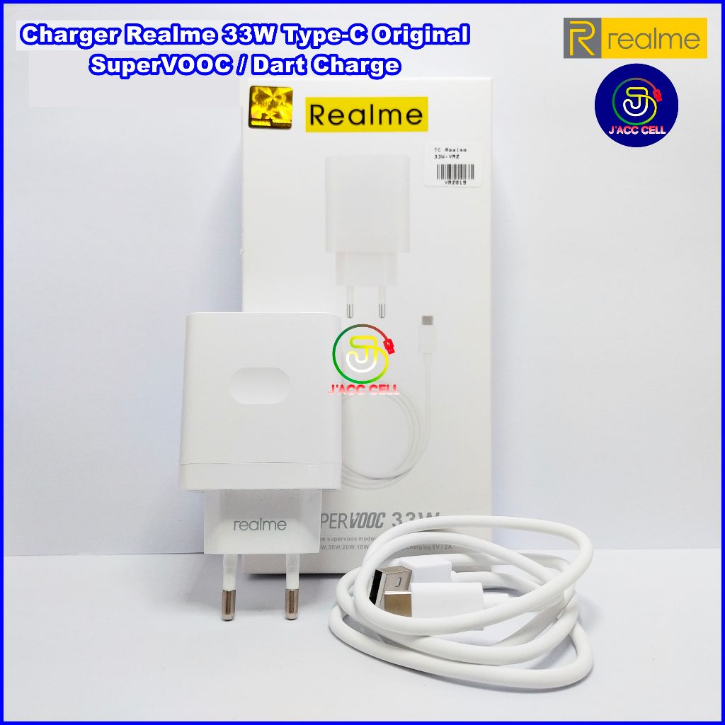 TC Charger Realme 33W USB Type-C Original Casan Realme 33 Watt DART Charge/Super VOOC Original