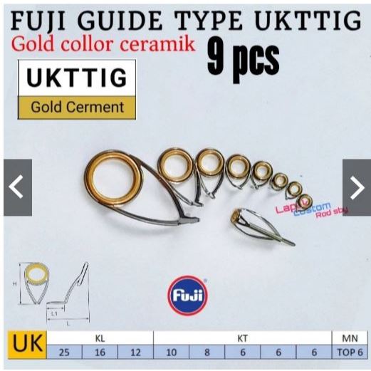 AQ21ED Ring guide Fuji gold UKTTIG SET