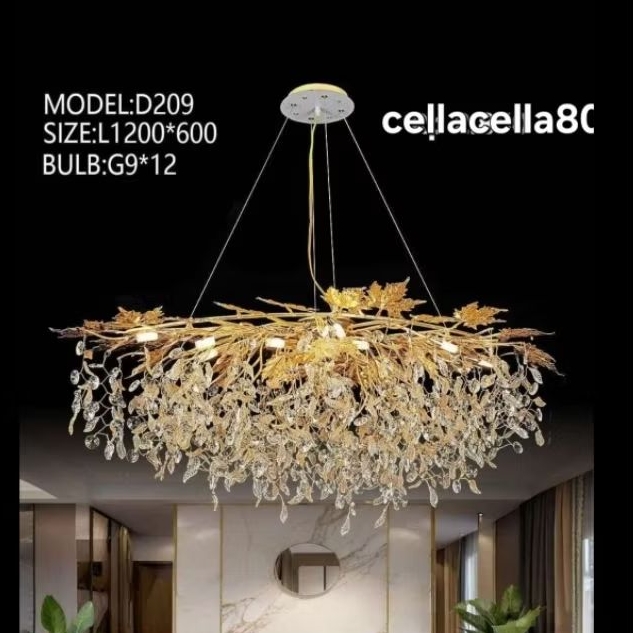 Lampu Gantung Kristal Minimalis Unik Mewah