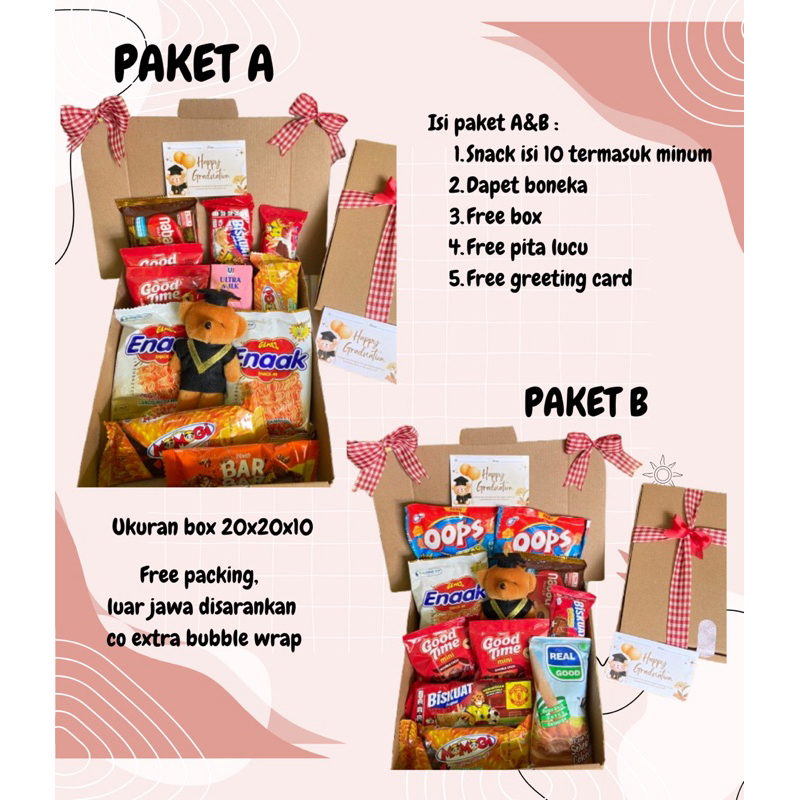 

Hampers Gift Box Premium Snack Box Kado Ulang Tahun Valentine Anniversary Kado Wisuda by Embun Bening