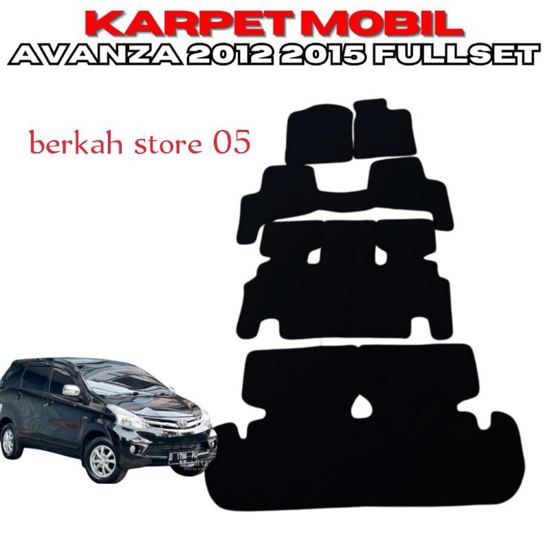 KARPET KARET MOBIL AVANZA 2012 - 2015 FULL SETT