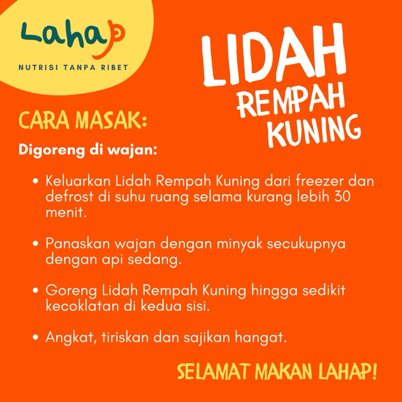

Promo 7.7 [READY] Lidah Rempah Kuning - Nutrisi Anak Tanpa Ribet (Ready to Cook)