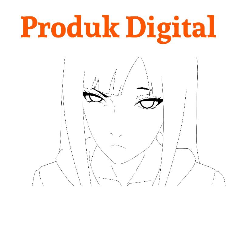 Template gambar mewarnai anime