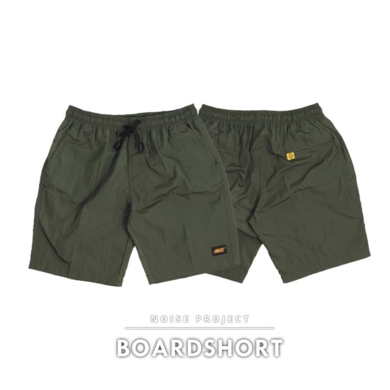 NOISE PROJECT ORIGINAL - CELANA BOARDSHORT HIJAU ARMY PRIA