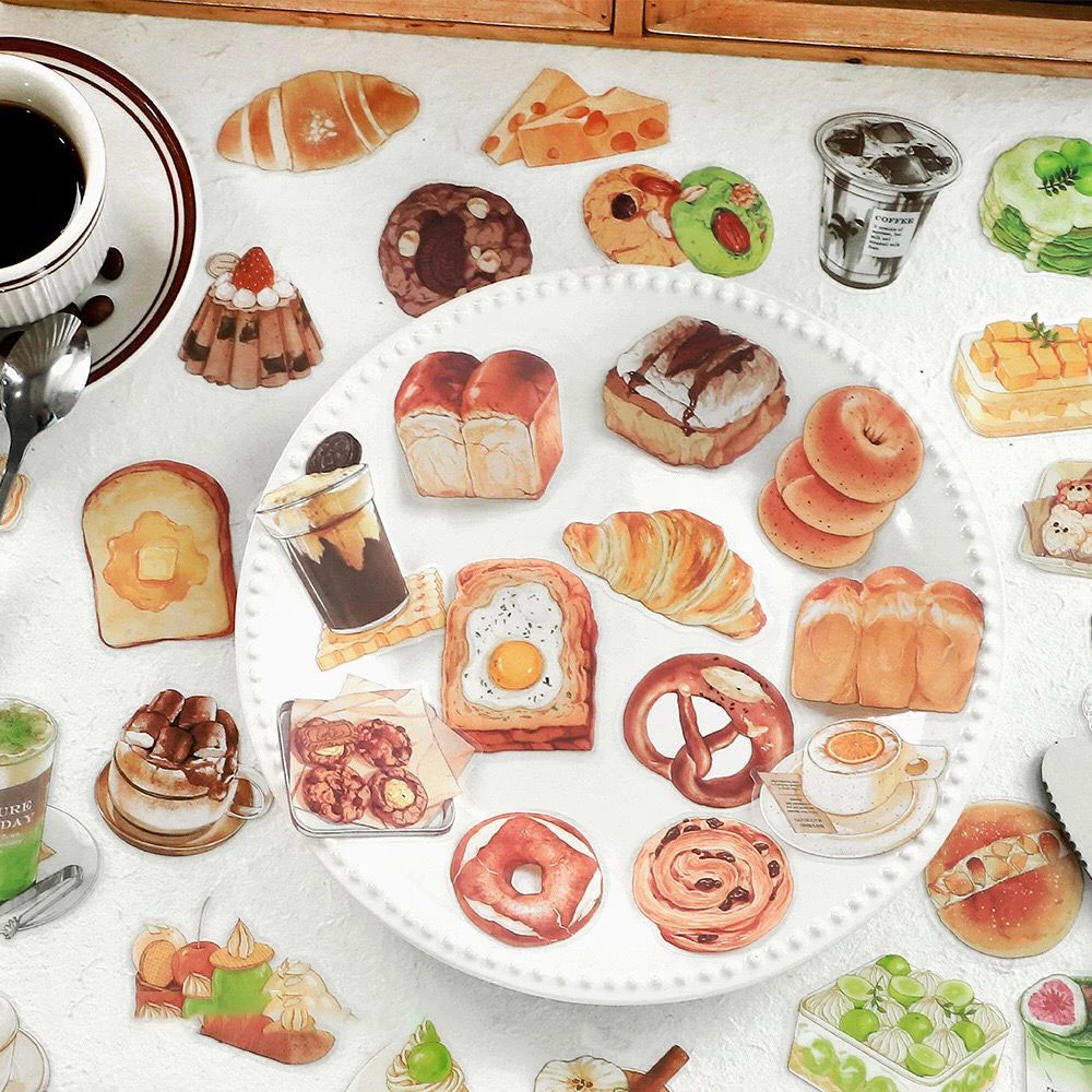 

[yaestage] 20Pcs STICKER DESSERT CAKE GOURMET PET DIY Diary Jurnal BUJO Planner Deco Stiker Hias