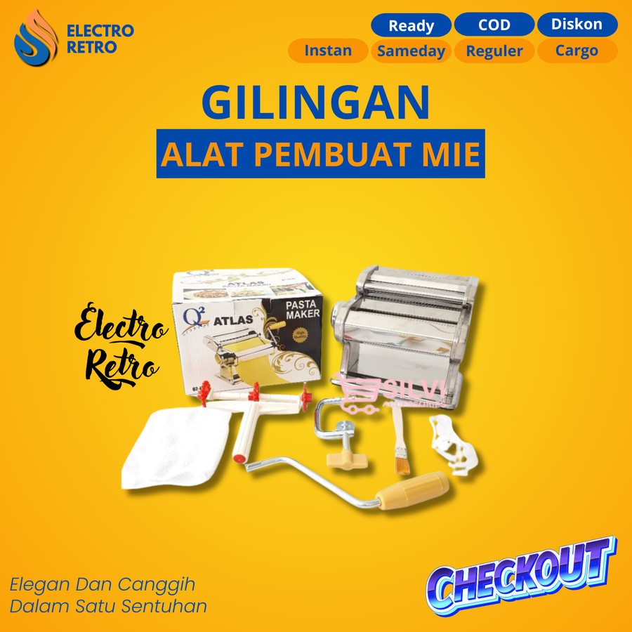 ALAT PEMBUAT MIE GILINGAN MIE MESIN PEMBUAT MIE STAINLESS GILINGAN PEMBUAT PASTA MESIN ADONAN MOLEN