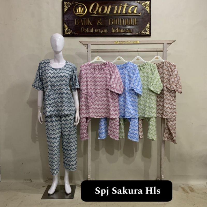 [ LD 104 CM ] Daster Qonita Batik Pekalongan Setelan Celana ll Spj Sakura Hls