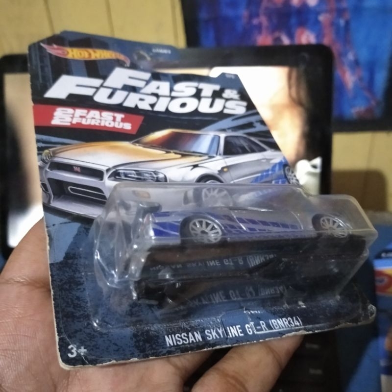 hot wheels nissan skyline gt-r (bnr34) fast and furious rare