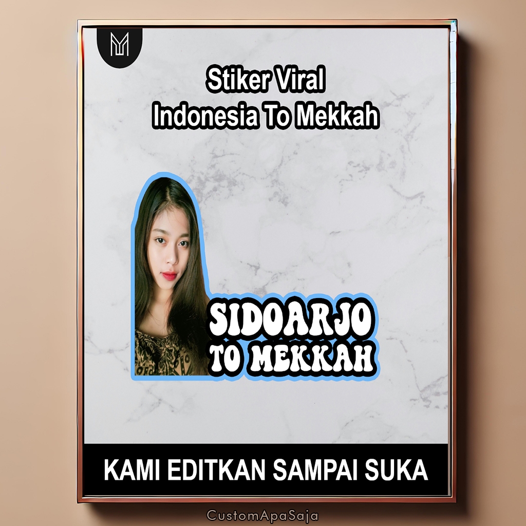 

Stiker Viral! Indonesia ke Mekkah Custom Foto & Tulisan, Tahan Air