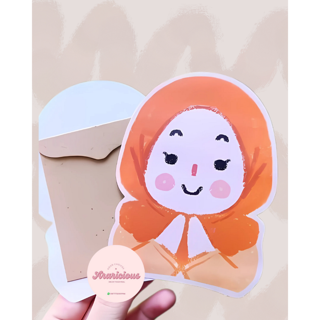 

ISI 5 PCS - AMPLOP LEBARAN 3D 2025 TERBARU | DESAIN UNIK & LUCU (KERUDUNG ORANGE)