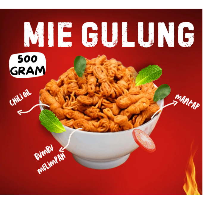 

Mie gulung viral pedas daun jeruk berat 500 gram