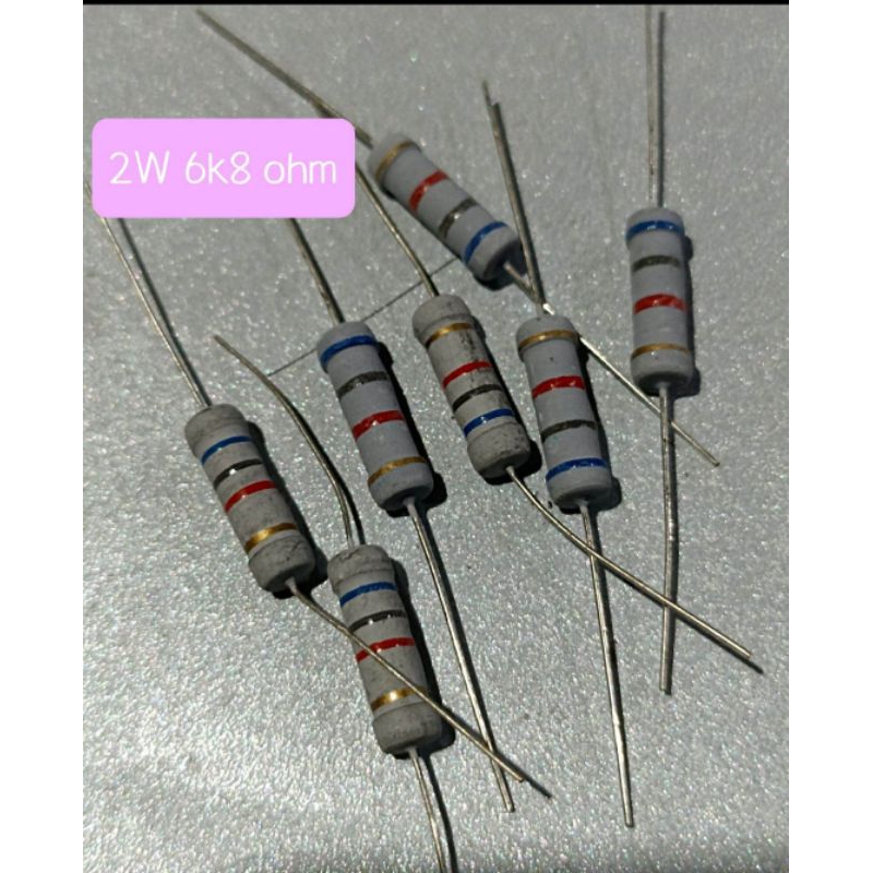 10 BUAH RESISTOR 2WATT 6K8 OHM 2W 6K8OHM 2 WATT 6K8 OHM