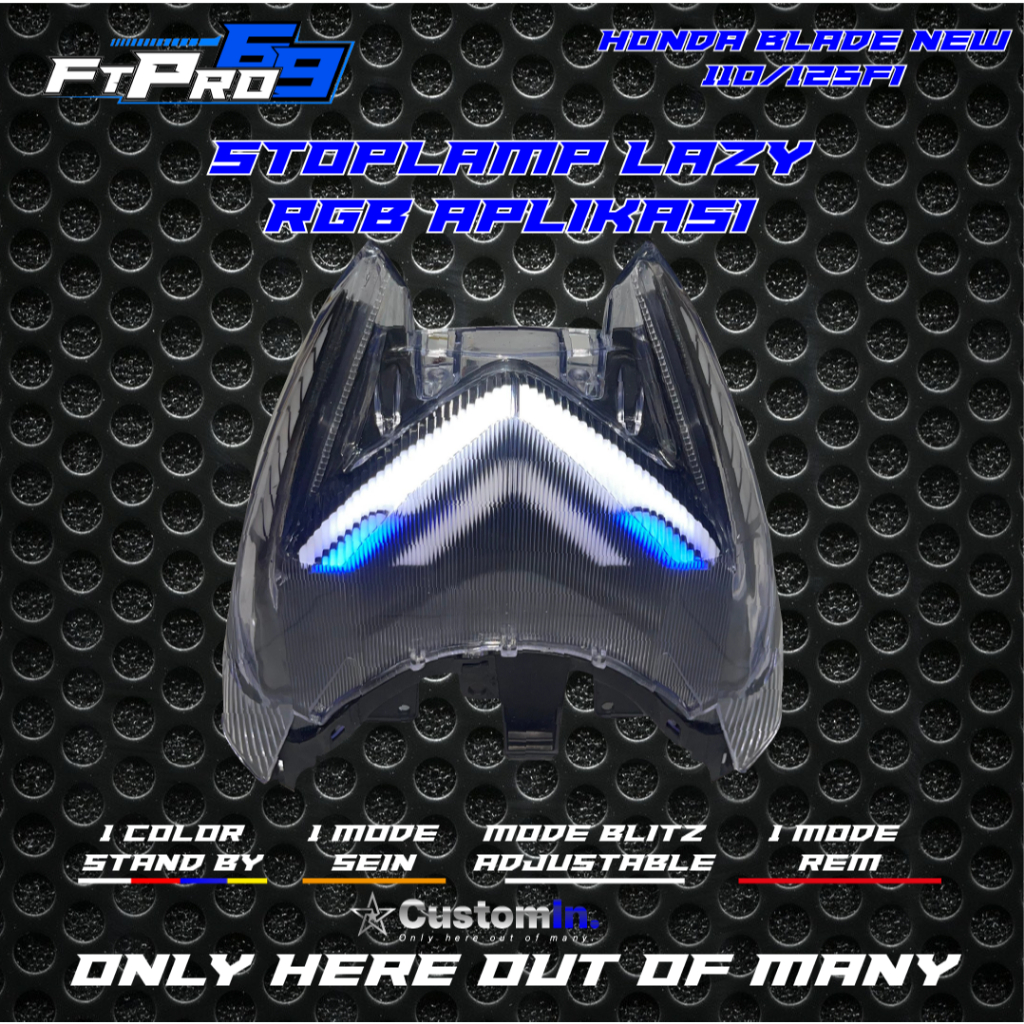 TERLARIS Reflektor Stoplamp & Sein Depan Lazy Control Aplikasi Honda Blade New 110/125 fi Best