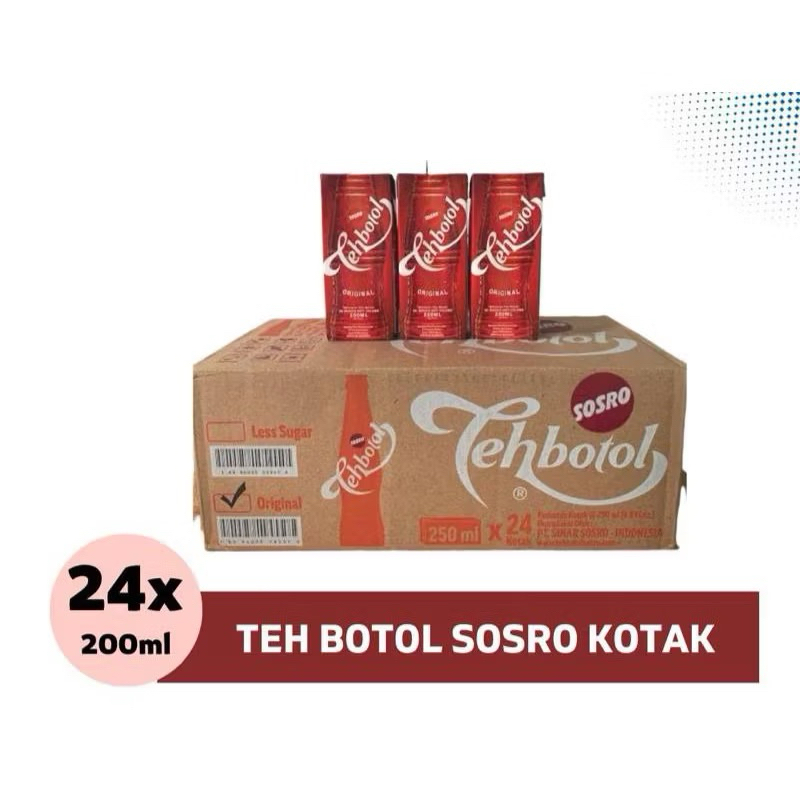 

TEH BOTOL SOSRO 200ml Dus isi 24pcs teh sosro kotak