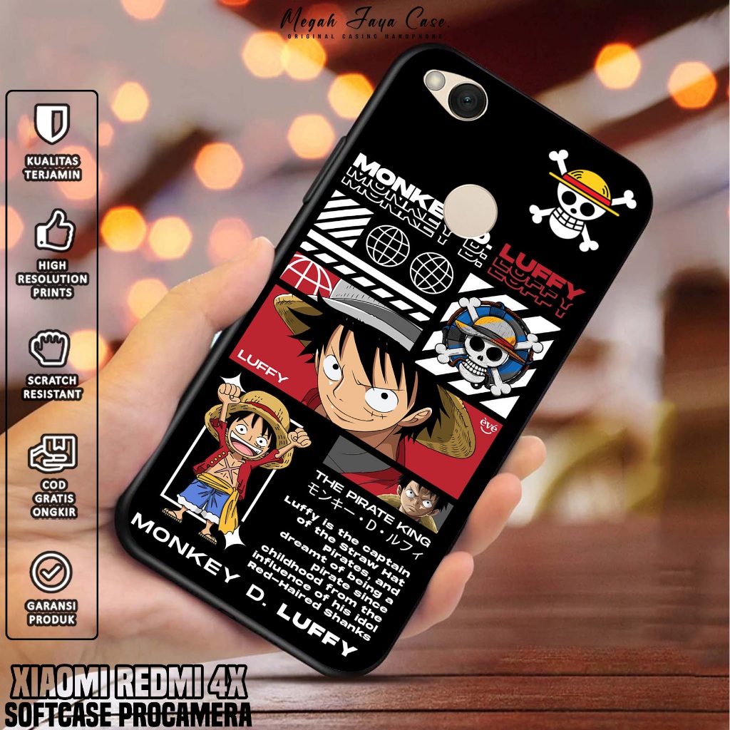 Softcase Xiaomi Redmi 4X - Case Hp Xiaomi Redmi 4X Motif ONE PIECE - Silikon Hp Xiaomi Redmi 4X - Ca