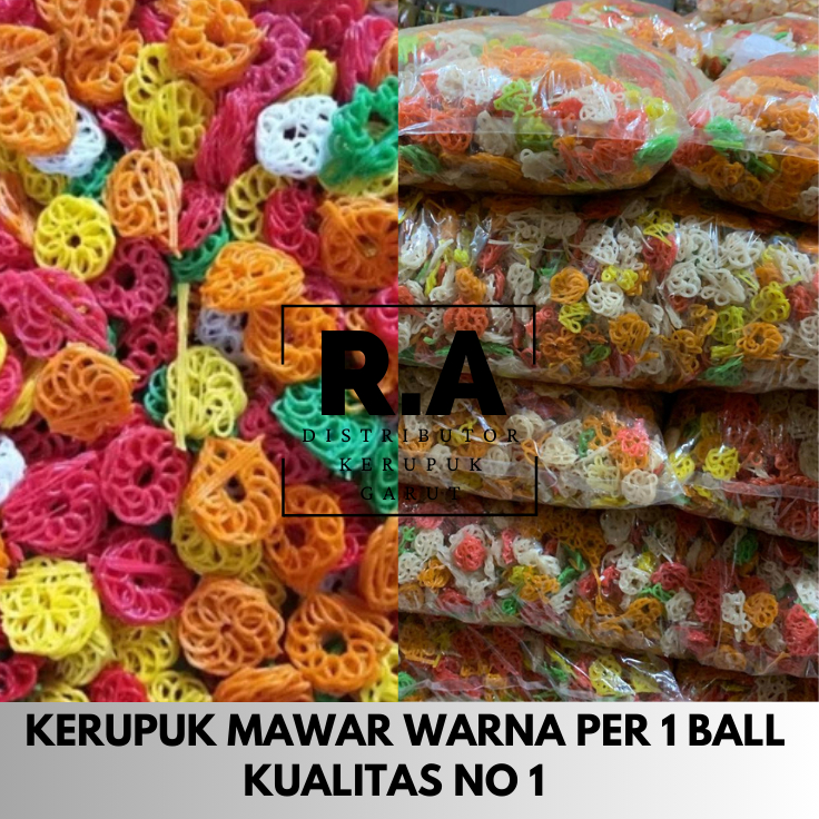 

KERUPUK MENTAH MAWAR WARNA 1 BALL TERMURAH KUALITAS NO 1