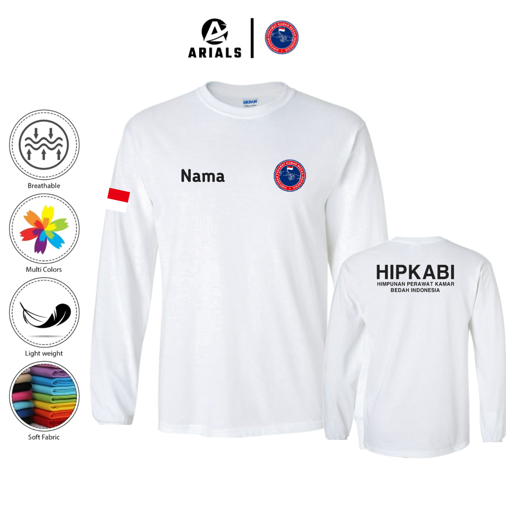 Arials Kaos Baju Lengan Panjang HIPKABI Himpunan Perawat Kamar Bedah Indonesia