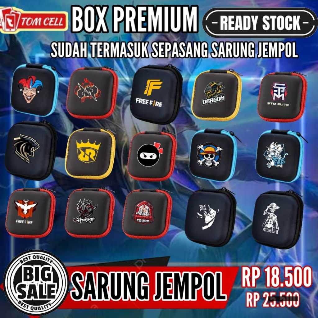 Sarung Jempol Game Mobile Legend Free Fire / ff Pubg Garena Box Gaming Anti Basah Isi 2pcs Premium S