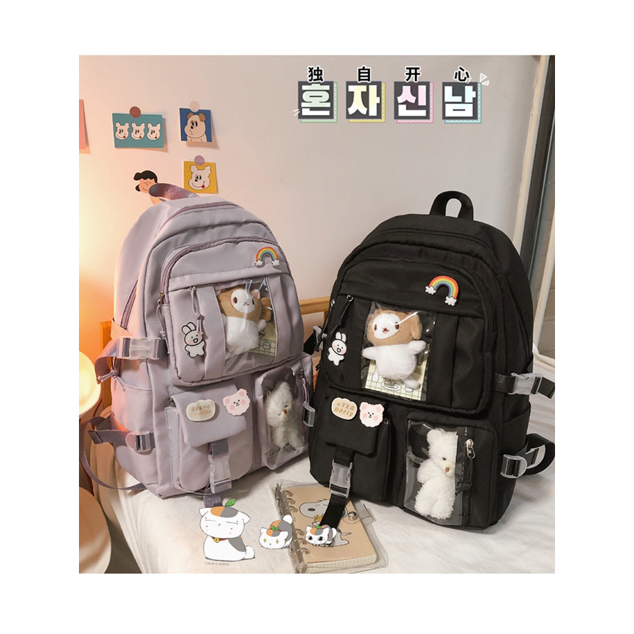 Tas Kantong Ransel Gendong Backpack Punggung Sekolah Mika Wanita/Pria Anak/Remaja Lucu