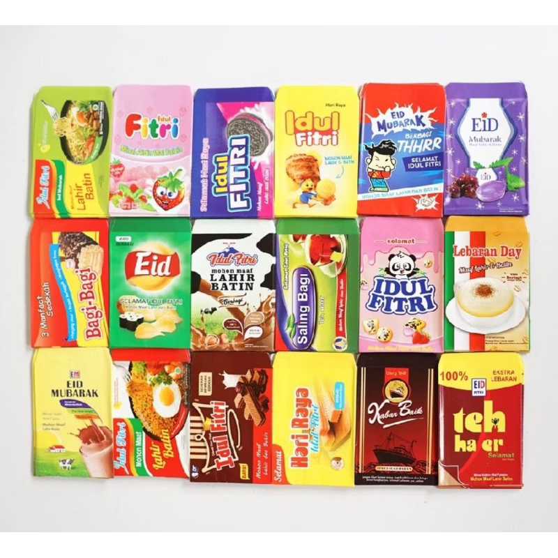 

Amplop Lebaran Motif Snack Viral / Amplop Lebaran Unik 1pack isi 10psc
