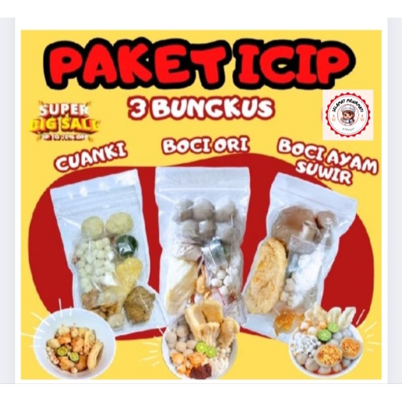 

[PAKET ICIP 3 BUNGKUS] Boci Ori+Cuangki instan + Boci Ayam Ekonomis