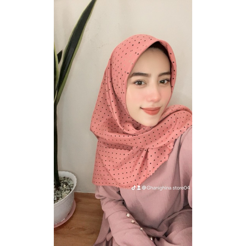 "Twins Hijab" Hijab segi empat polka bahan voal