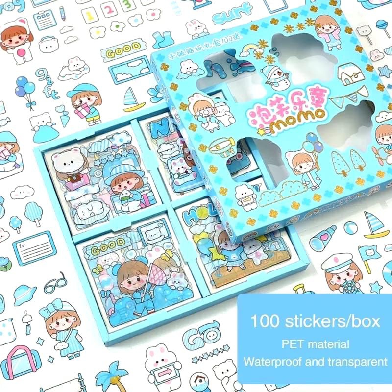 

Sticker motif Kartun Korea Lucu Anti Air / Sticker Botol Buku Munuman dll