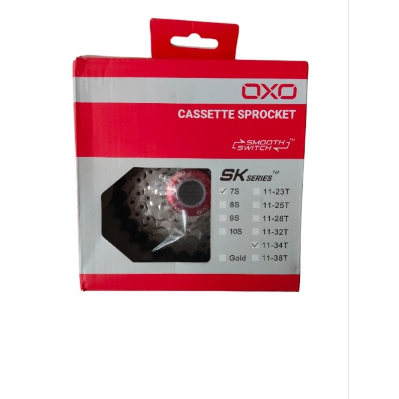 SPROCKET OXO 7 SPEED 11-34T CHROME