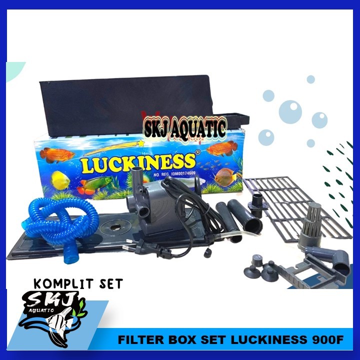 POMPA AQUARIUM LUCKINESS 900F BOX FILTER SEDANG MEDIA FILTER AQUARIUM