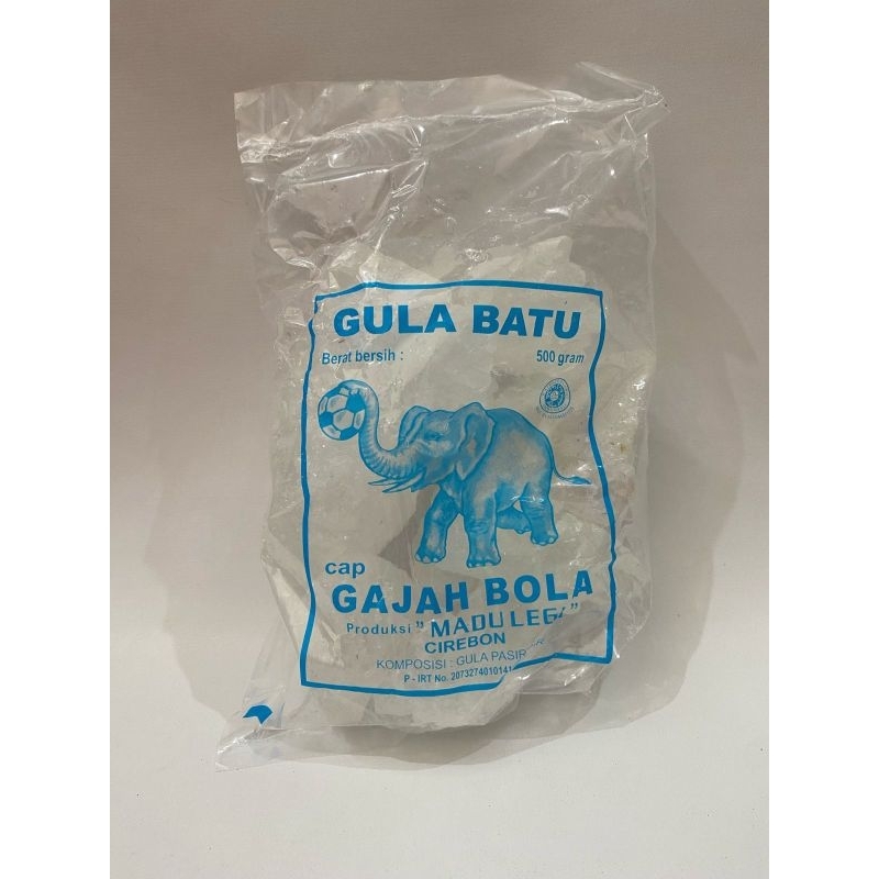 

250 gr dan 500 gr Gula Batu Putih Gajah Bola