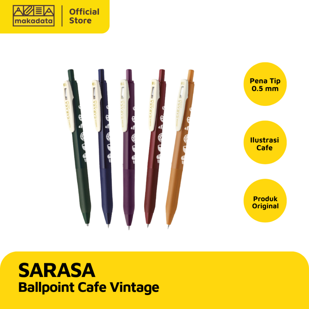 

BOLPEN / PULPEN ZEBRA SARASA 0.5 CAFE VINTAGE (1 PCS) MURAH