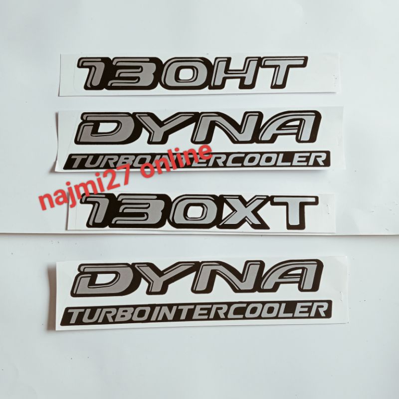 stiker mobil DYNA 130 HT/130 XT TURBO INTERCOOLER