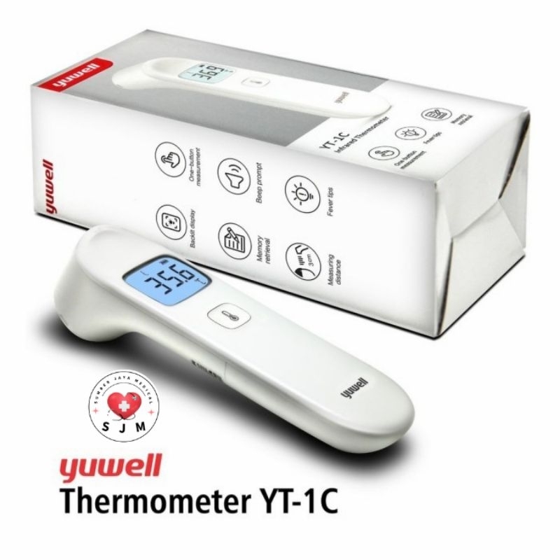 Yuwell Thermometer Infrared Yuwell YT-1C / Termometer Non Kontak Yuwell YT-1C