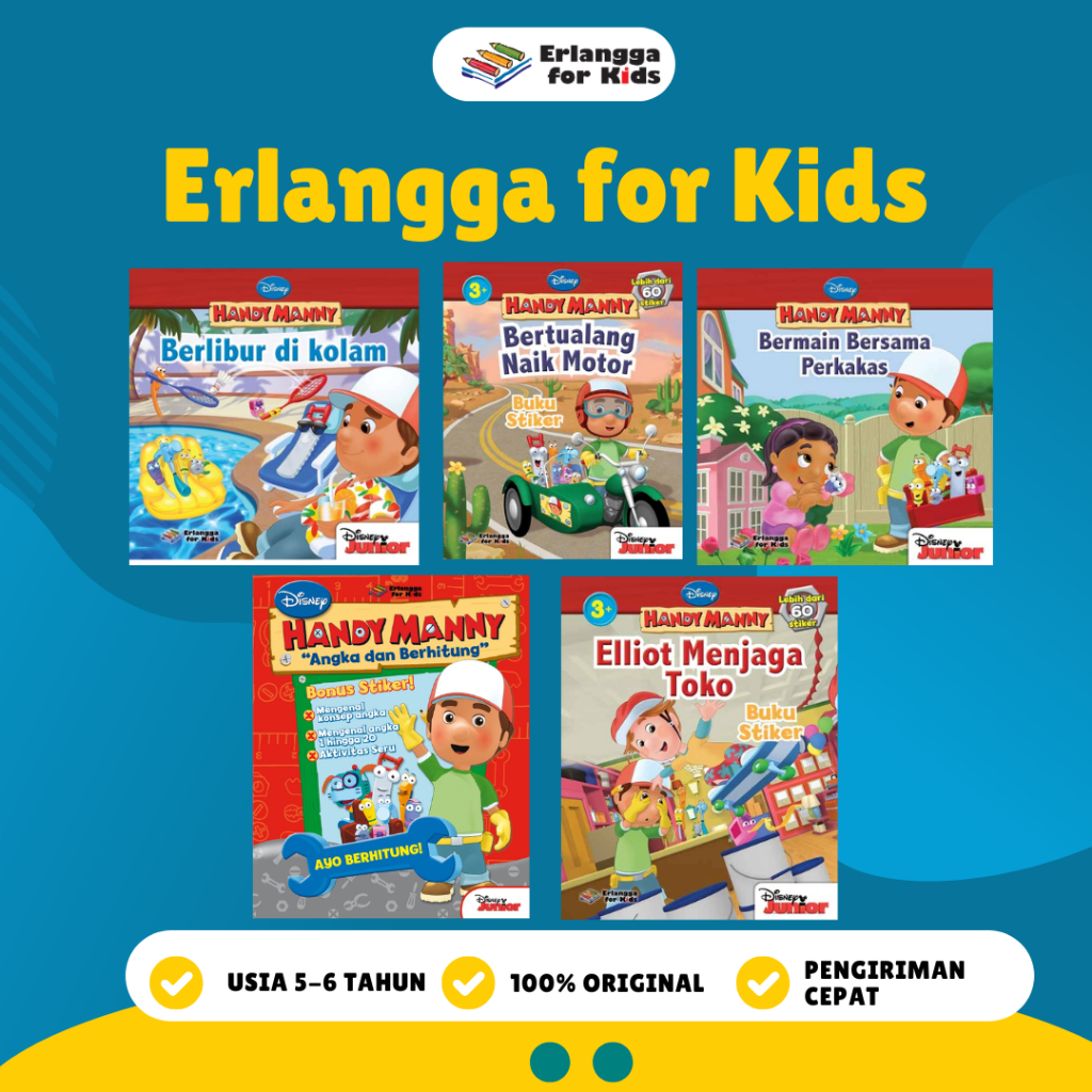 [Erlangga] Sale Buku Anak: Seri Handy Manny - Erlangga For Kids
