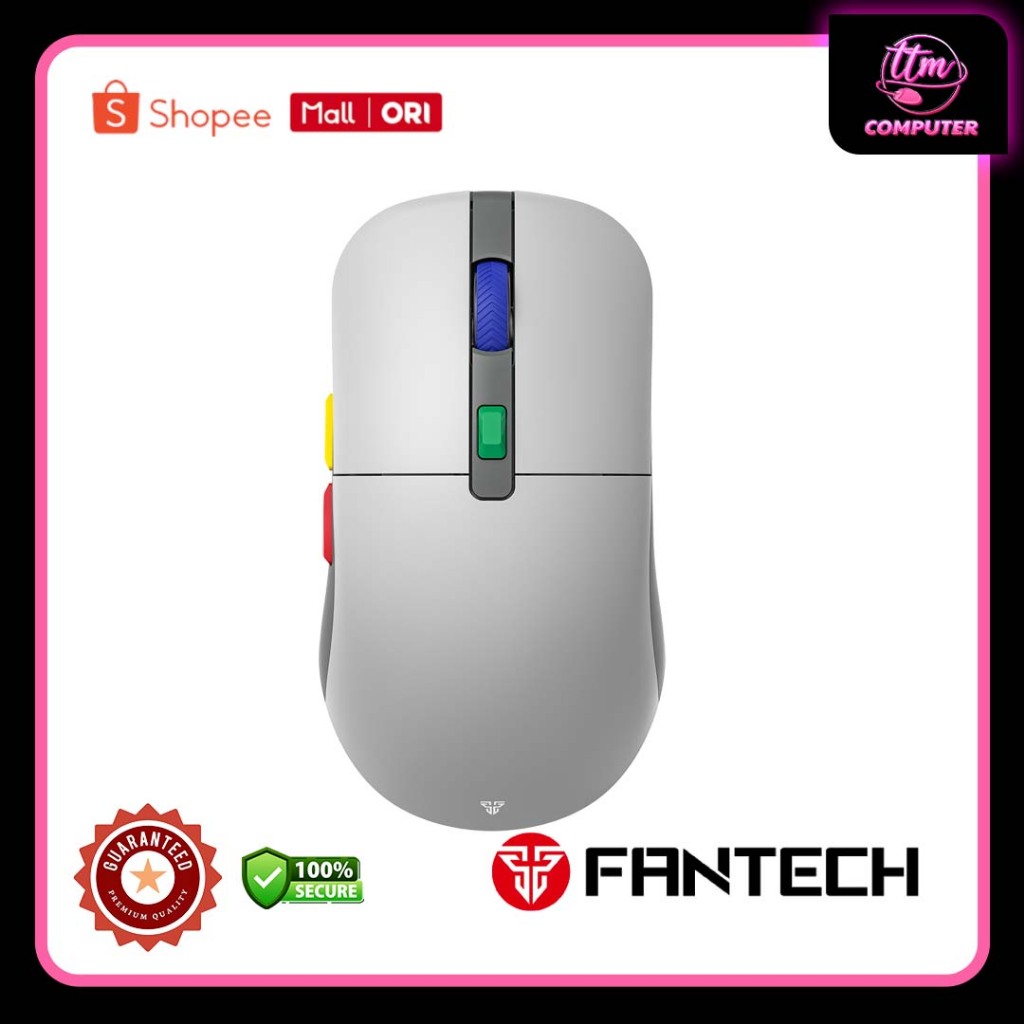 Fantech KANATA WIRELESS Mouse Gaming Wireless RGB Macro WG9 WG9s DPI 12.000