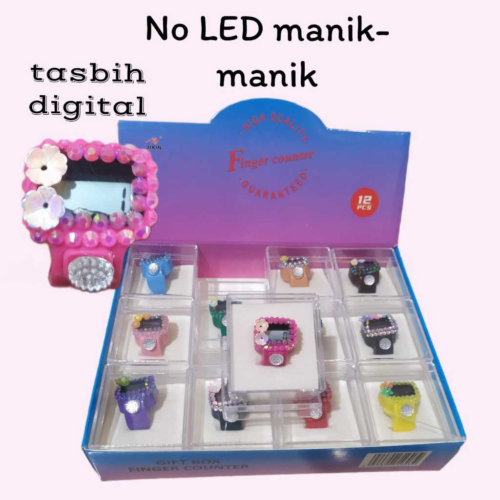 TASBIH DIGITAL FREE KOTAK DZIKIRMODEL CINCIN BOX MIKA SOUVENIR NIKAH MANIK"