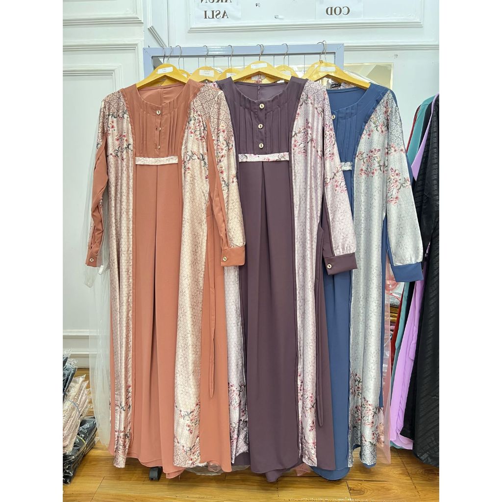Amora Dress Silky Mix Wofen Primadona All Size Ori Arraffa Syari