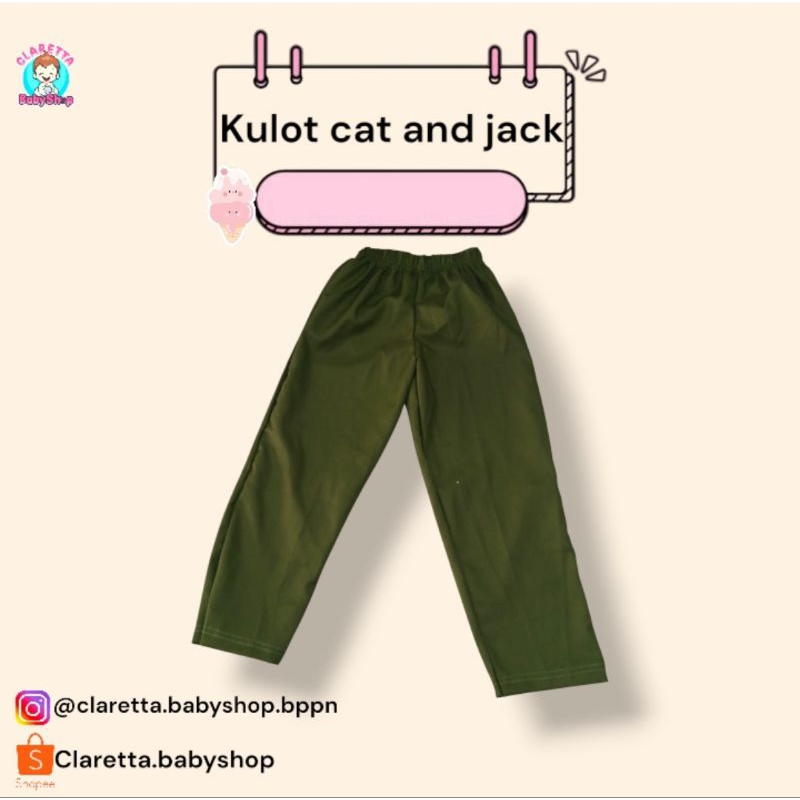 CELANA KULOT CAT&JACK COWOK POLOS