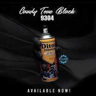S2 CAT DITON PREMIUM CANDY TONE BLACK HITAM 9304 SMOKE WARNA TRANSARAN