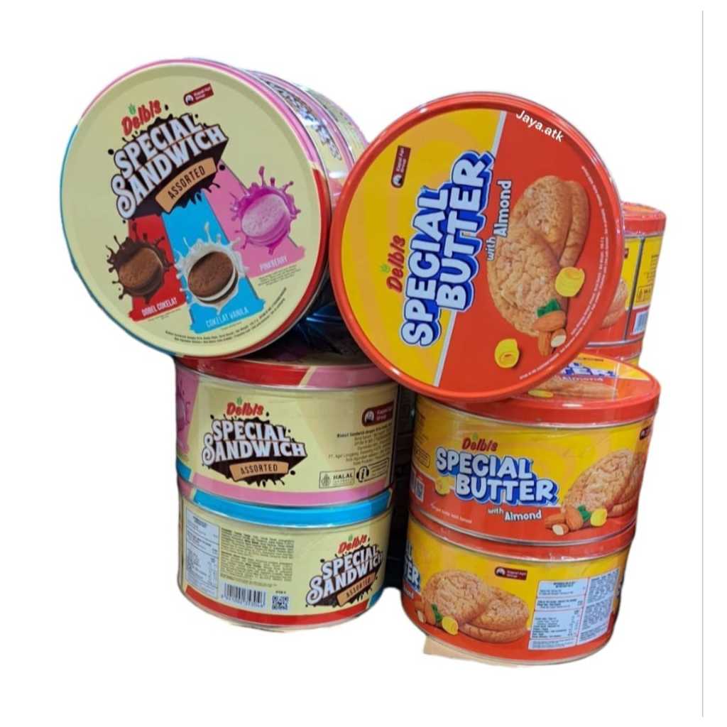 

KUKIS COOKIES KALENG DELBIS GANDUM SPECIAL BUTTER SANDWICH ASSORTED 155 GR