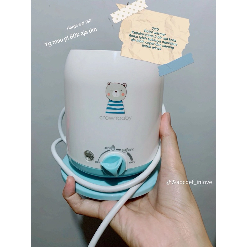 Botol Warmer Penghangat ASI Crown Baby