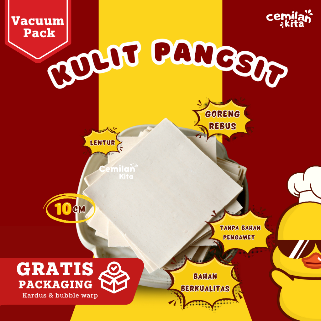 

Vacuum Pack Kulit Pangsit rebus goreng