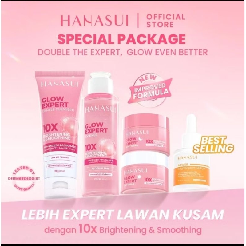 paket skincare glowing hanasui 5pcs