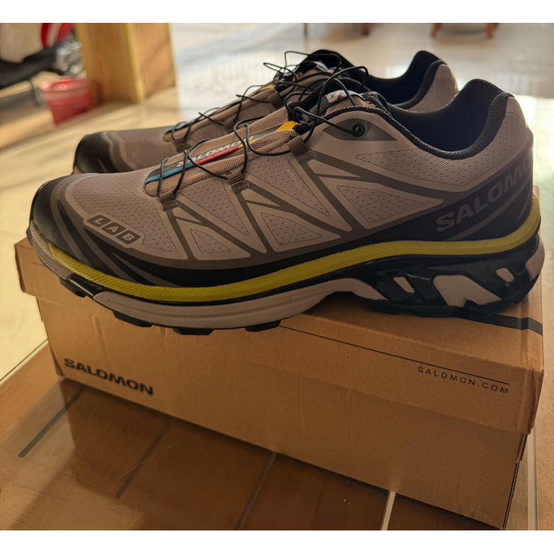 Salomon XT-6 Alloy/Black/Dark Citron Size 46 Original sepatu hiking tracking sport sneakers