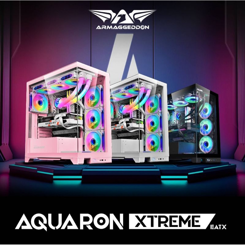 Casing PC Case Gaming White Armageddon Aquaron Extreme