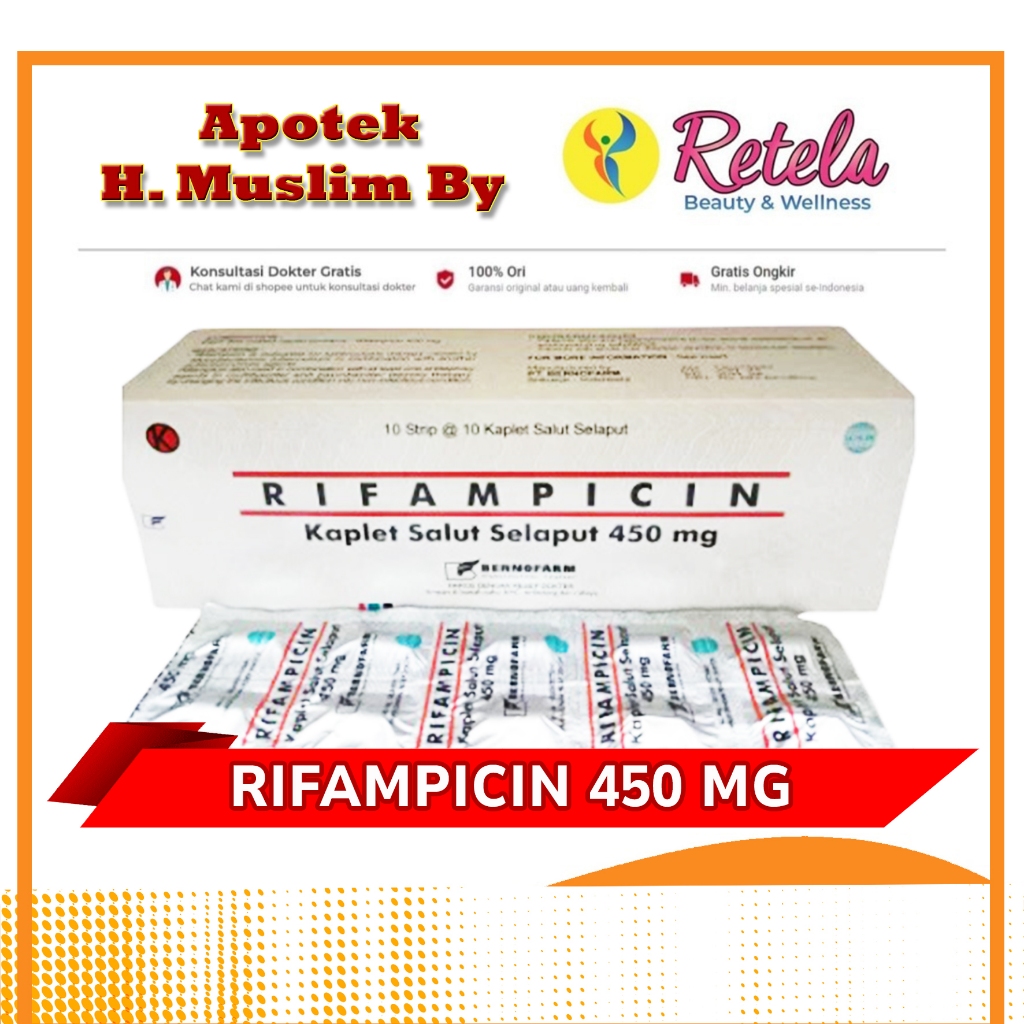 RIFAMPICIN 450MG 1 STRIP 10 TABLET